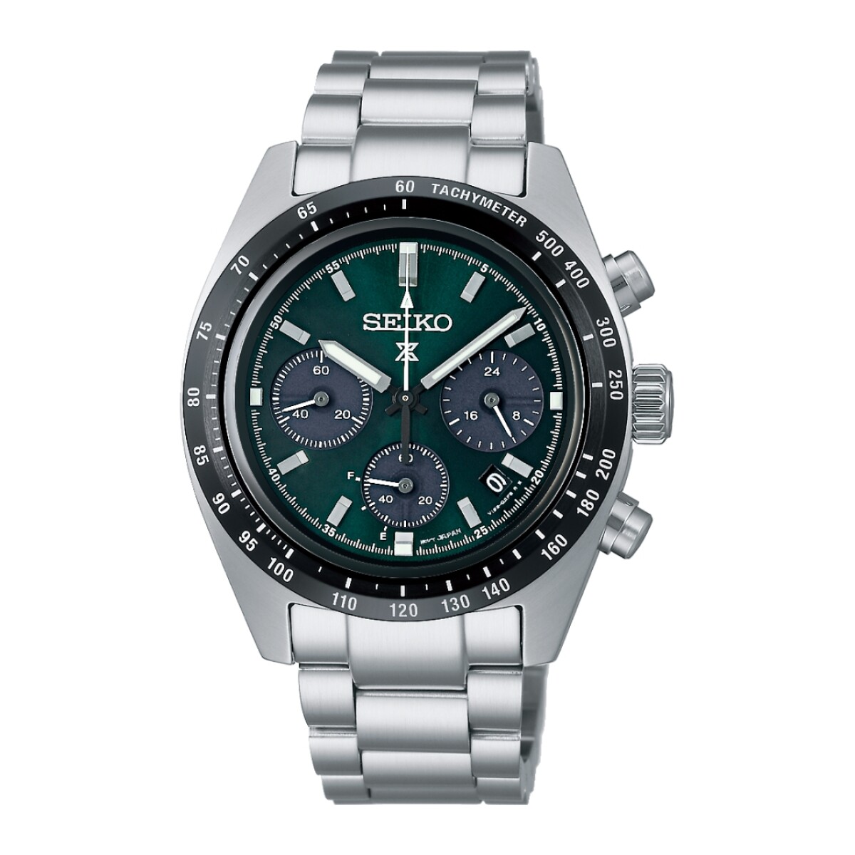 Reloj Seiko Prospex Speedtimer SSC933P1 para hombre con correa de acero - Verde 