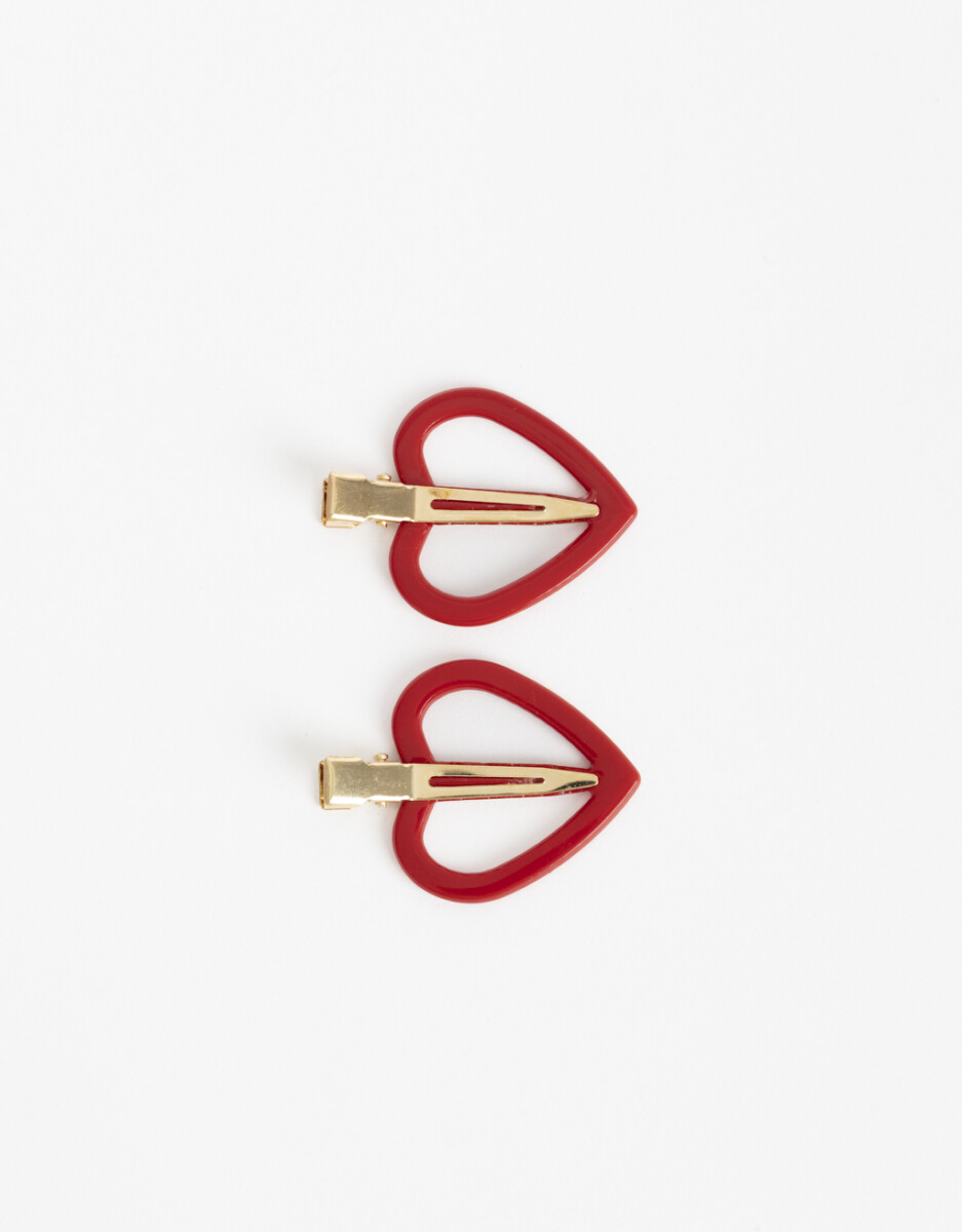 Set De Horquillas Corazón 