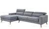 Sofá Chaise MILO en Tela Easy Clean Gris
