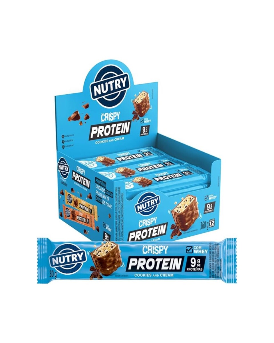 Barra de proteina 30g x12 Nutry - Cookies 