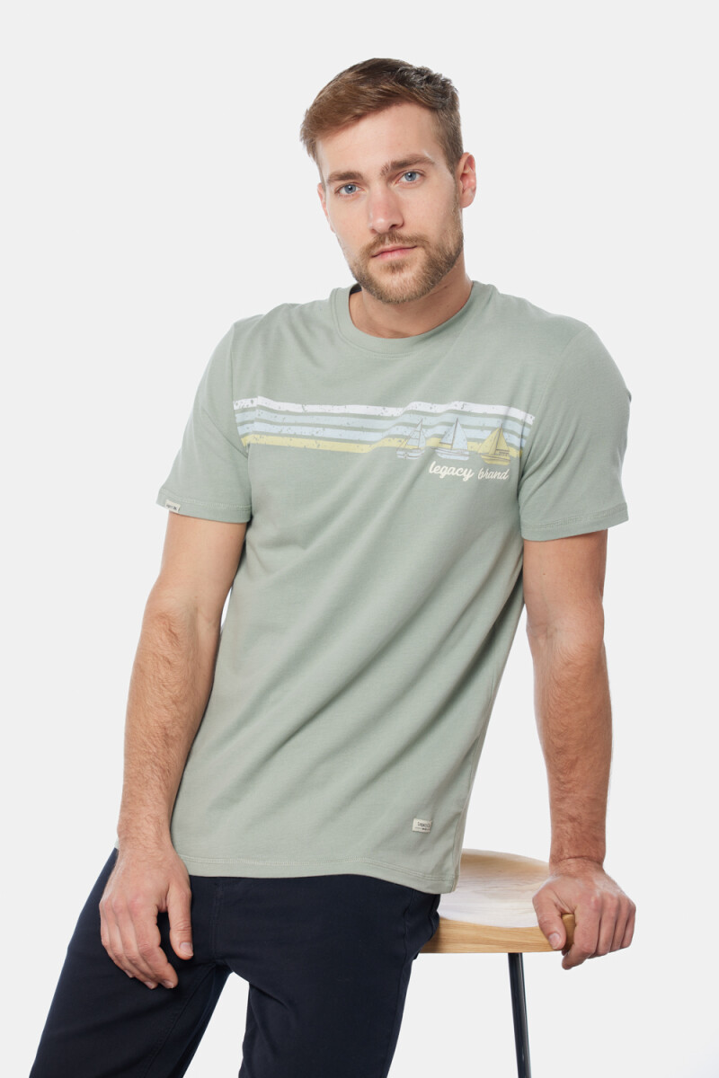 REMERA ESTAMPADA - Verde 