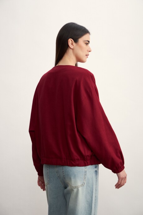 Chaqueta Bomber Bordó