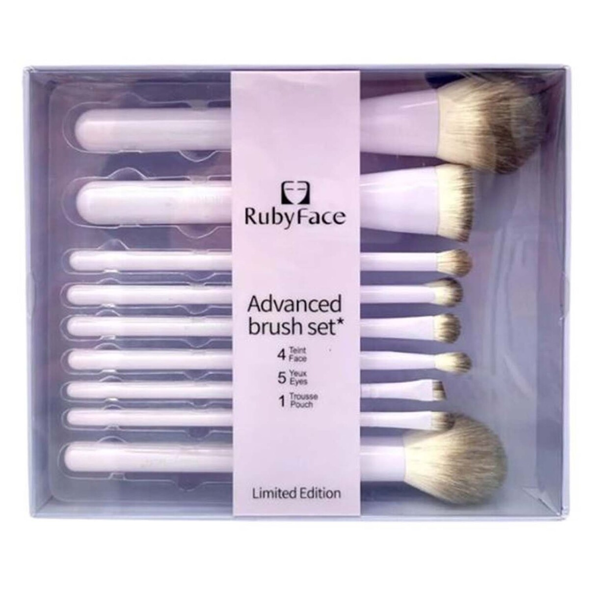 Set de Brochas Completo Pinceles Maquillaje - Lila 