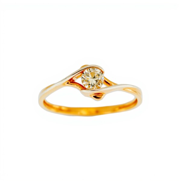 Anillo-Oro bajo-Piedras Zirconias-AN8031 conpiedra