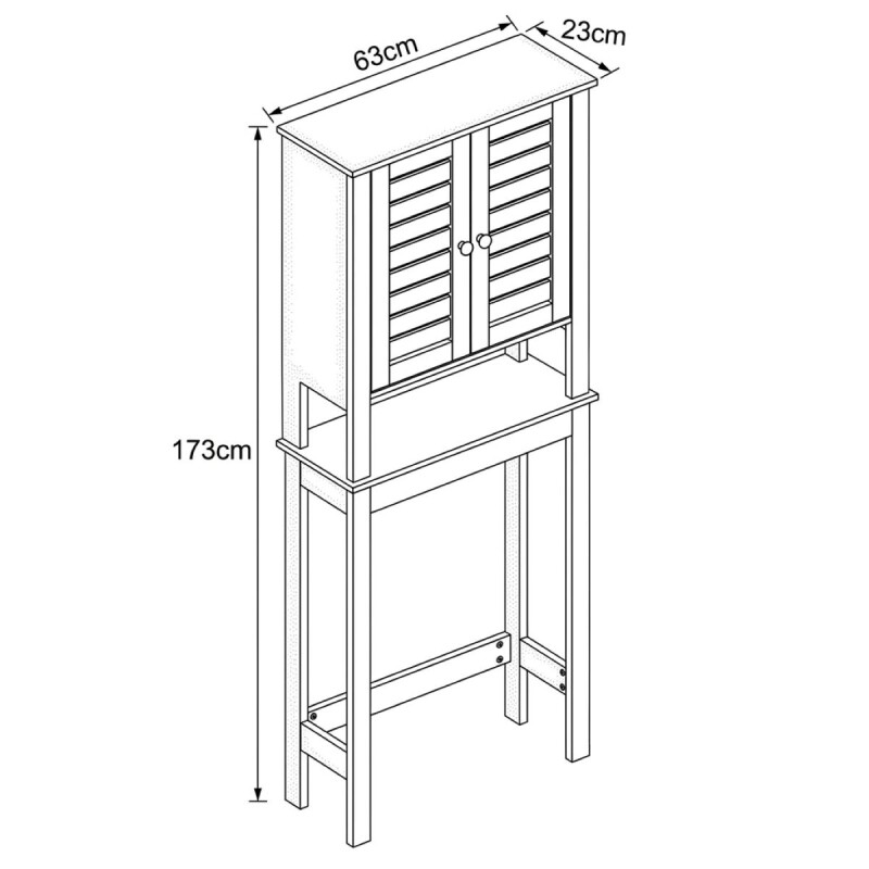 ORGANIZADOR BLANCO P/BAÑO 173X23X63CM Unica