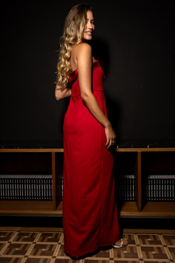 Vestido Bow Strapless ROJO