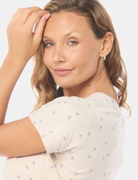 REMERA ESTAMPADA Beige