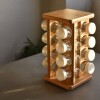 Rack 16 especiero giratorio madera bambú Rack 16 especiero giratorio madera bambú