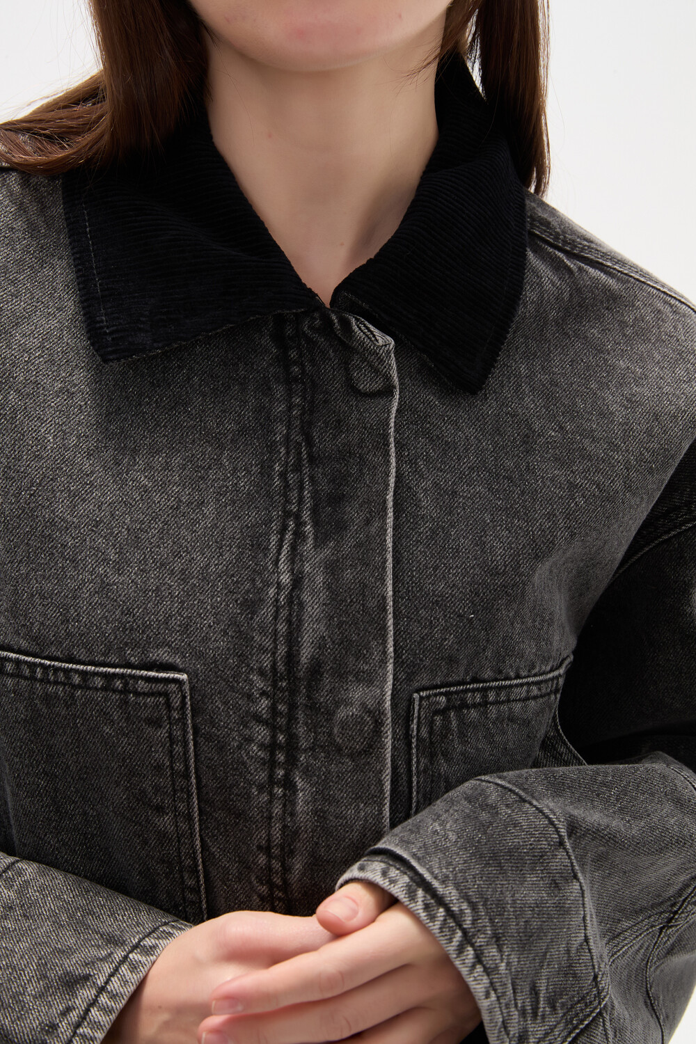 Campera Ralon Gris Oscuro