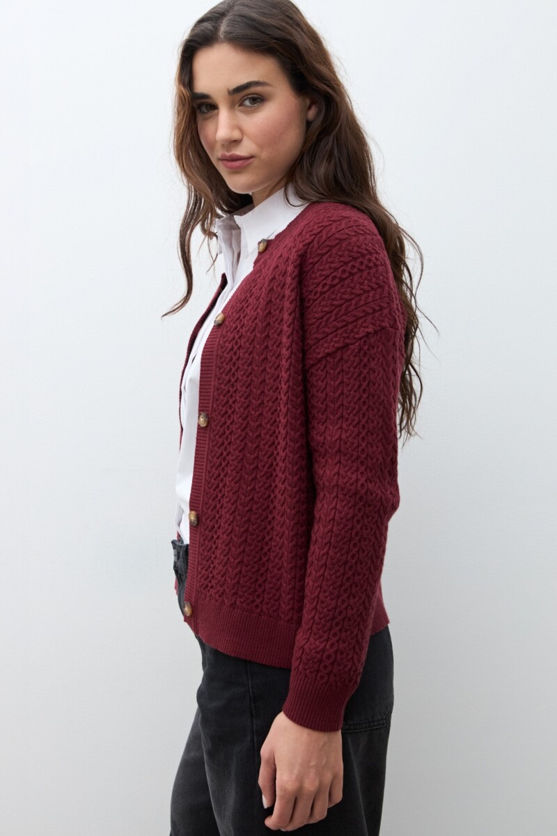 Cardigan estructuras bordo