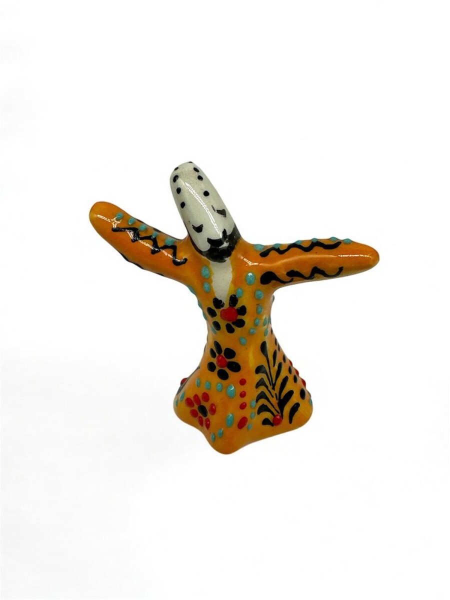 MINI DERVICHE DANZANTE CERAMICA - T1 - Naranja 