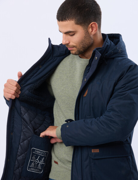 CAMPERA CON CAPUCHA DESMONTABLE Azul