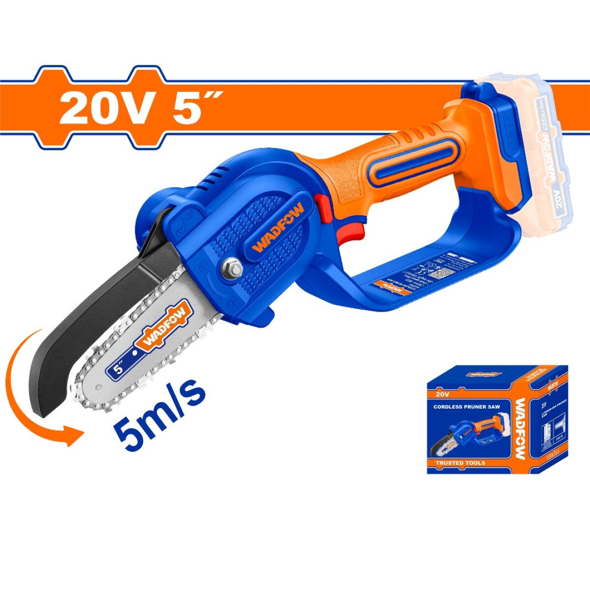 Mini Motosierra A Batería Wadfow WCLP550 5" Universo Binario 