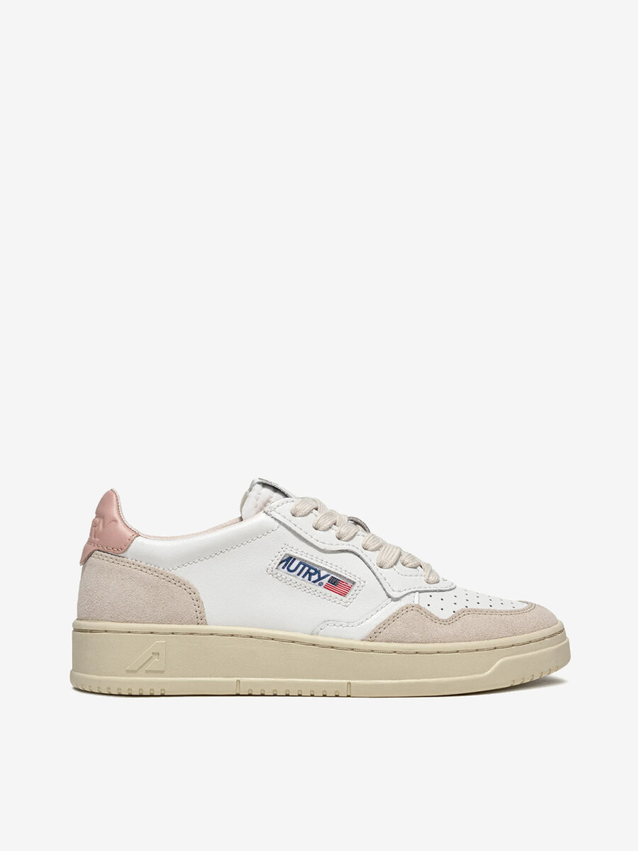 MEDALIST LOW WOM LEAT/SUEDE WH 
