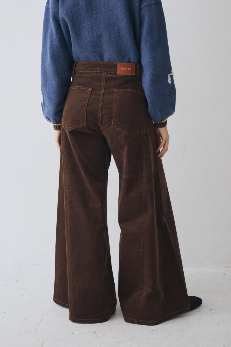 PANTALON WIDE XL CORDEROY Chocolate