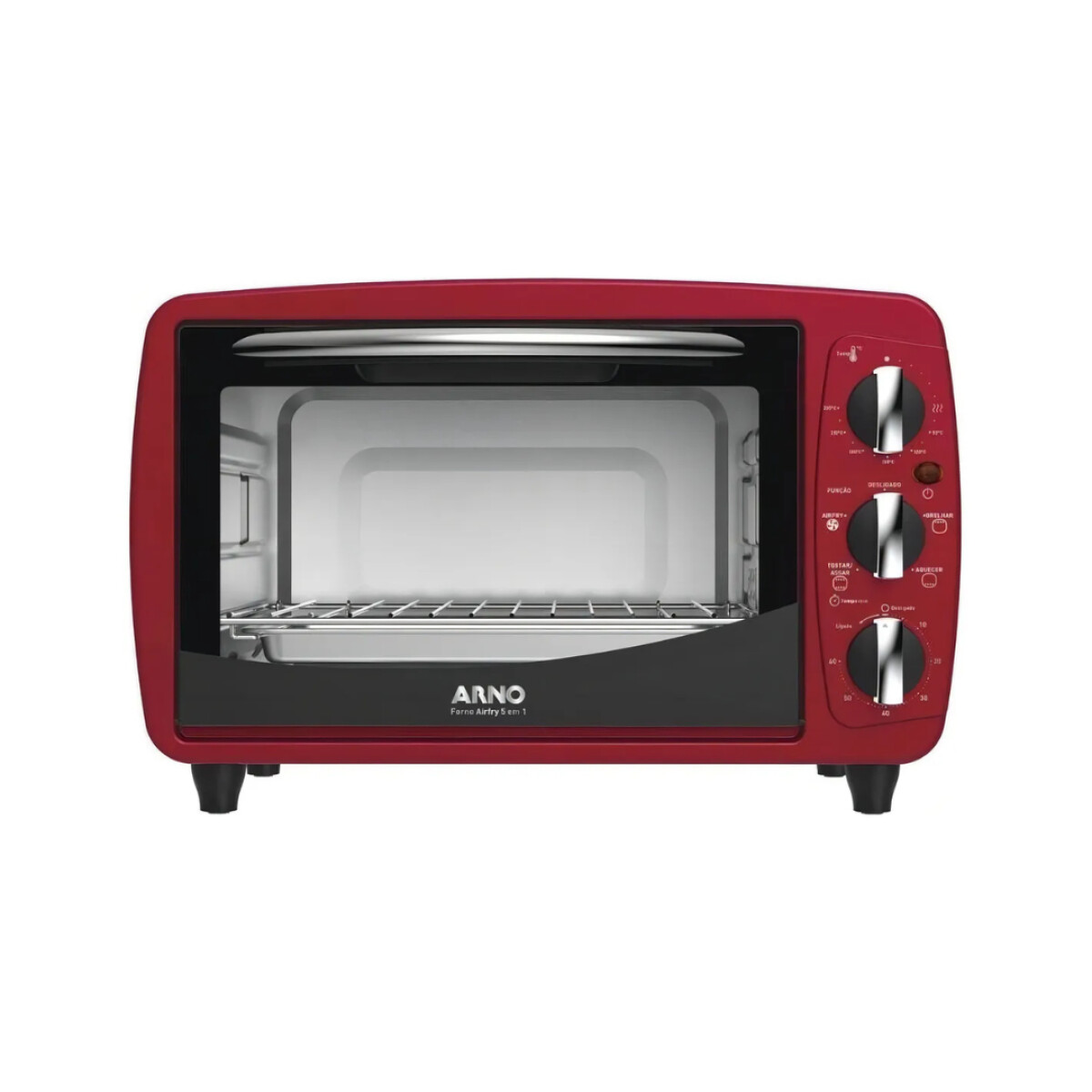 Horno de mesa eléctrico Arno Airfryer | 5 En 1 | Color rojo. 