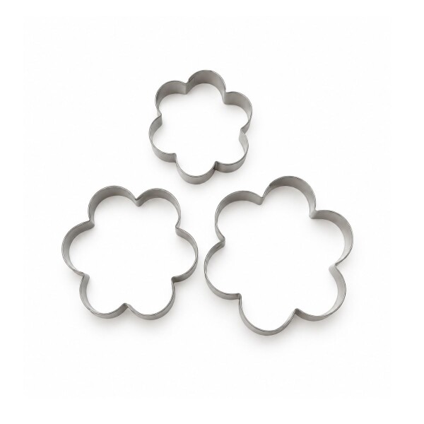 Set de 3 moldes de galleta flor Set de 3 moldes de galleta flor