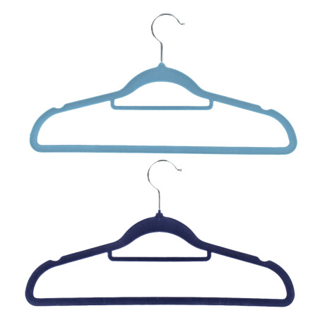 Set de 5 perchas de plástico forradas en terciopelo Set de 5 perchas de plástico forradas en terciopelo