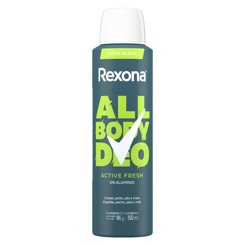 Desodorante Aerosol Rexona Men All Body Active Fresh 150 Ml. Desodorante Aerosol Rexona Men All Body Active Fresh 150 Ml.