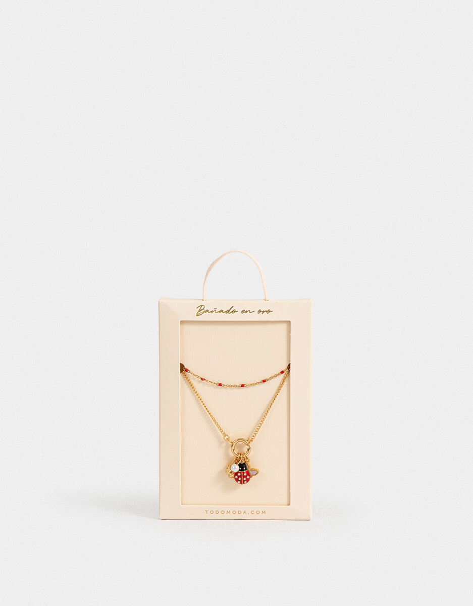 Collar Corto Bañado En Oro 