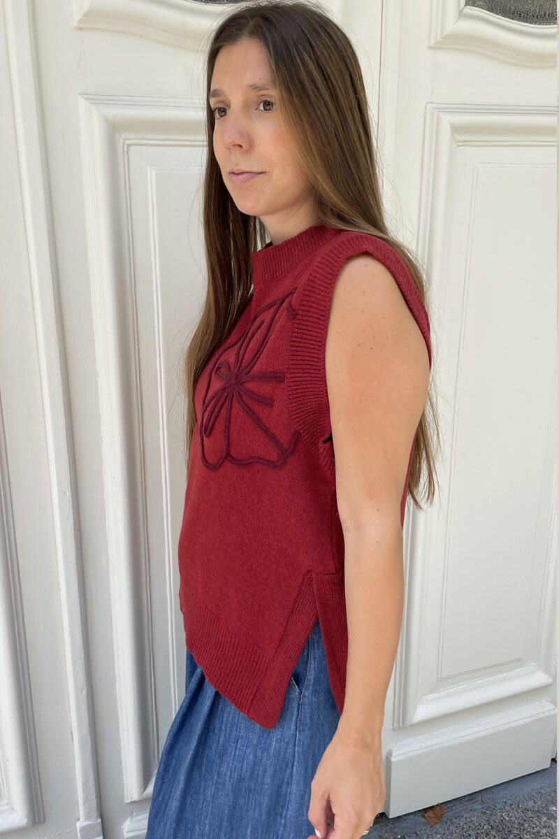 Chaleco Lirio Bordeaux
