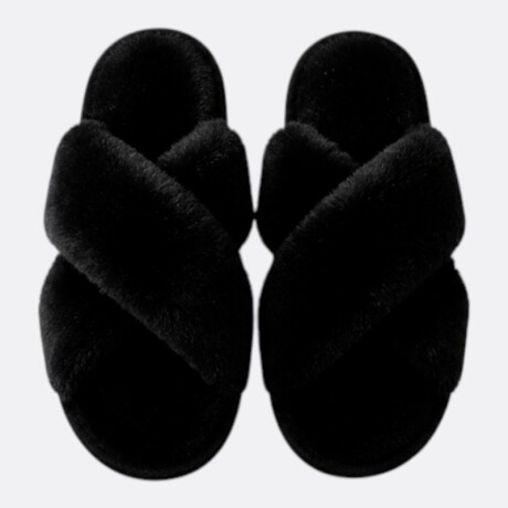 Pantufla Cruzada Varios Colores Negro