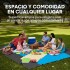 Manta Playa Picnic Camping Tela Oxford 210 X 200 Cm + Bolso Color Celeste