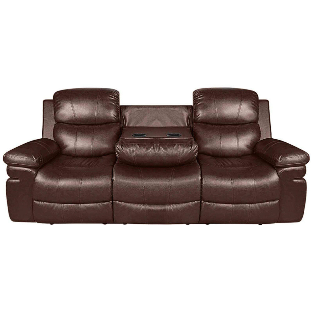 SILLÓN RECLINABLE 3 CUERPOS PU MARRON MR2138 CHOC.