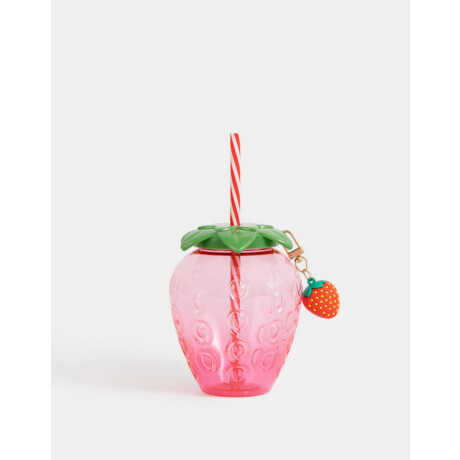 Vaso Plástico Frutilla Rojo Frutilla