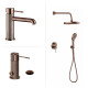 JUEGO DE GRIFERIA SIGNATURE ROSE GOLD CON LAVATORIO BAJO BRONCE-ROSE GOLD