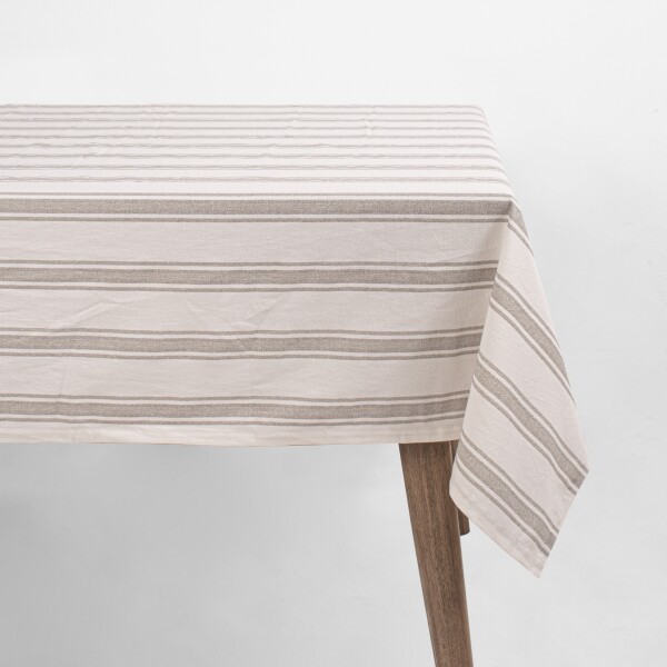 Mantel 175x250 Tusor Soft Rayas Beige II