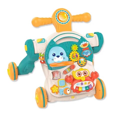 Caminador 4en1 Monopatín Buggy Mesa de Juegos Música Huanger Verde