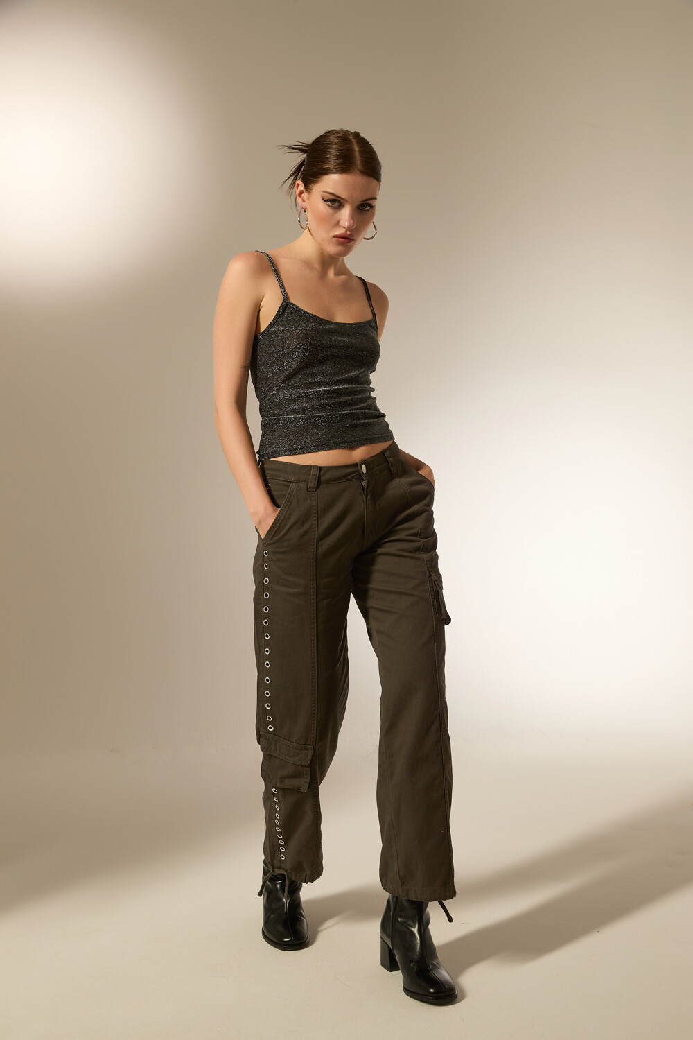 Pantalon Merol Gris Oscuro