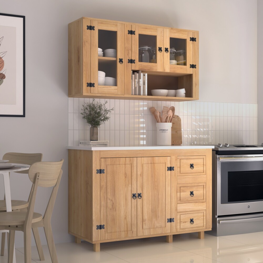 Aéreo 3 Puertas Vidrio - Natural - Linea Mexicana Aéreo 3 Puertas Vidrio - Natural - Linea Mexicana