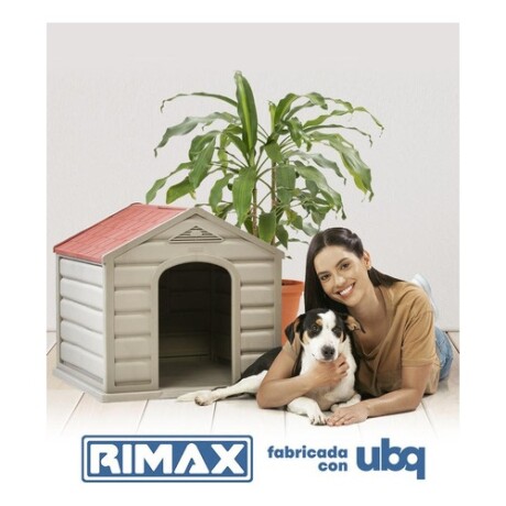 Casa para Perros de Razas Pequeñas Rimax Taupe/Rojo Casa para Perros de Razas Pequeñas Rimax Taupe/Rojo