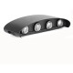 Aplique Bidireccional Exterior Jardín Led Integrado 8x2w Negro