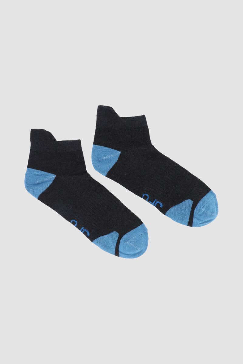 Medias cortas diseño deportivas Negro