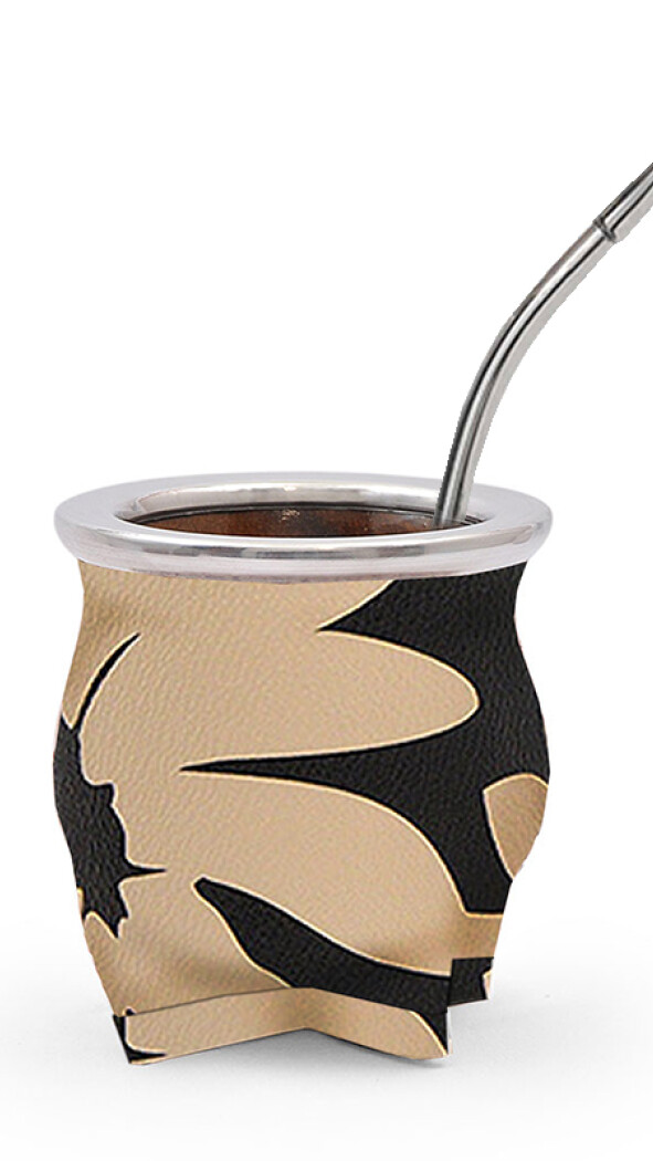KIT MATERO AUSTRALIS FLORES BEIGE Y NEGRO