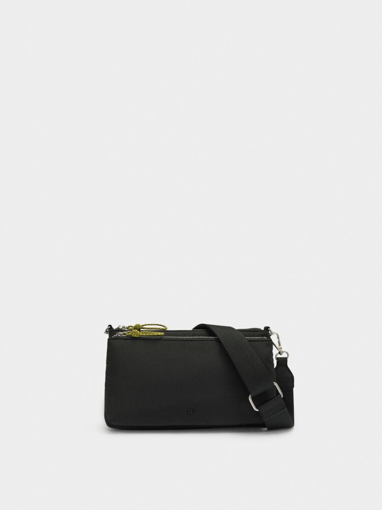 Bolso Bandolera De Nylon negro