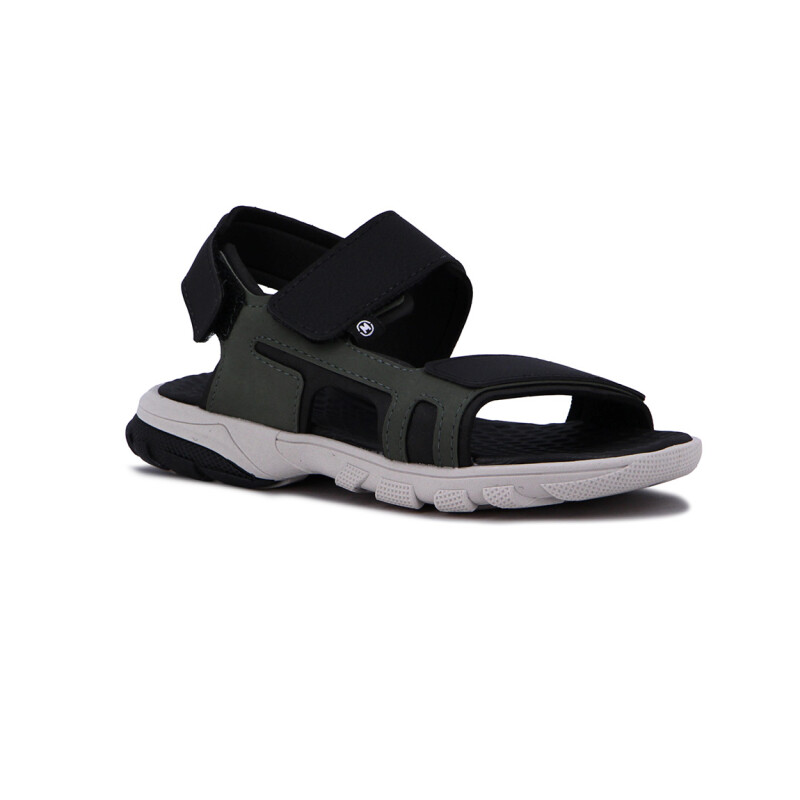 Molekinho Sandalia Dos Tiras C/ Velcro Oliva-negro