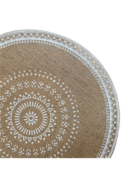 INDIVIDIUAL YUTE D38CM NATURAL/BLANCO INDIVIDIUAL YUTE D38CM NATURAL/BLANCO