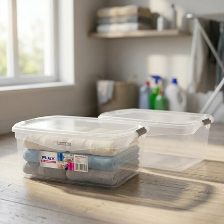 Set x2 Caja organizadora 6 lts TRANSPARENTE