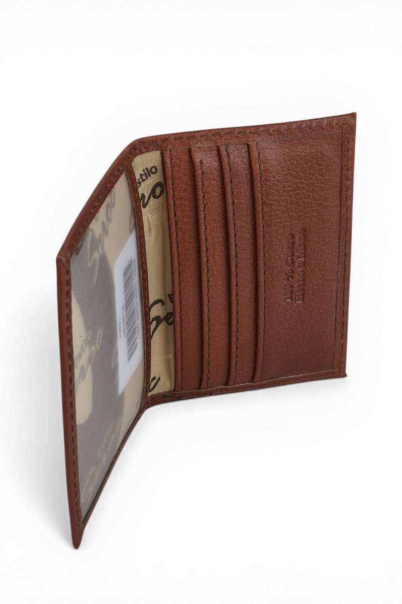 Porta documentos con visor Marrón