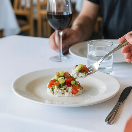 Plato Llano Americana 22 cm Blanco Porcelana Corona Plato Llano Americana 22 cm Blanco Porcelana Corona