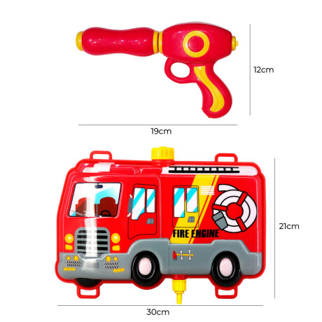 Pistola Juguete De Agua Con Mochila Infantil Verano Bombero