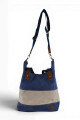 Bolso cartera lona azul