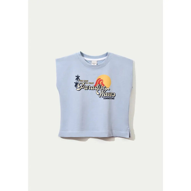 BLUSA SM FEM AZUL CLARO