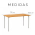 Mesa De Comedor Modelo Gitana, Rectangular Apta Para 6 Personas. MARRON