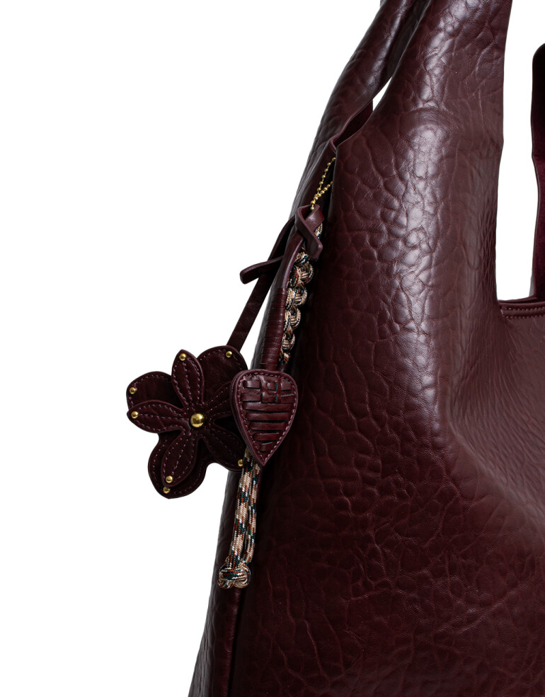 Saca Cartera Saca Efecto Croco - Rojo Burdeaux