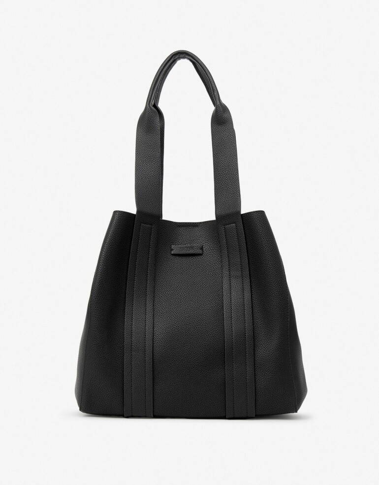 Shopper Basicos Shopper De Hombro Negro - Negro